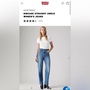 Levi’s Rib Cage Straight Ankle Jeans Medium wash